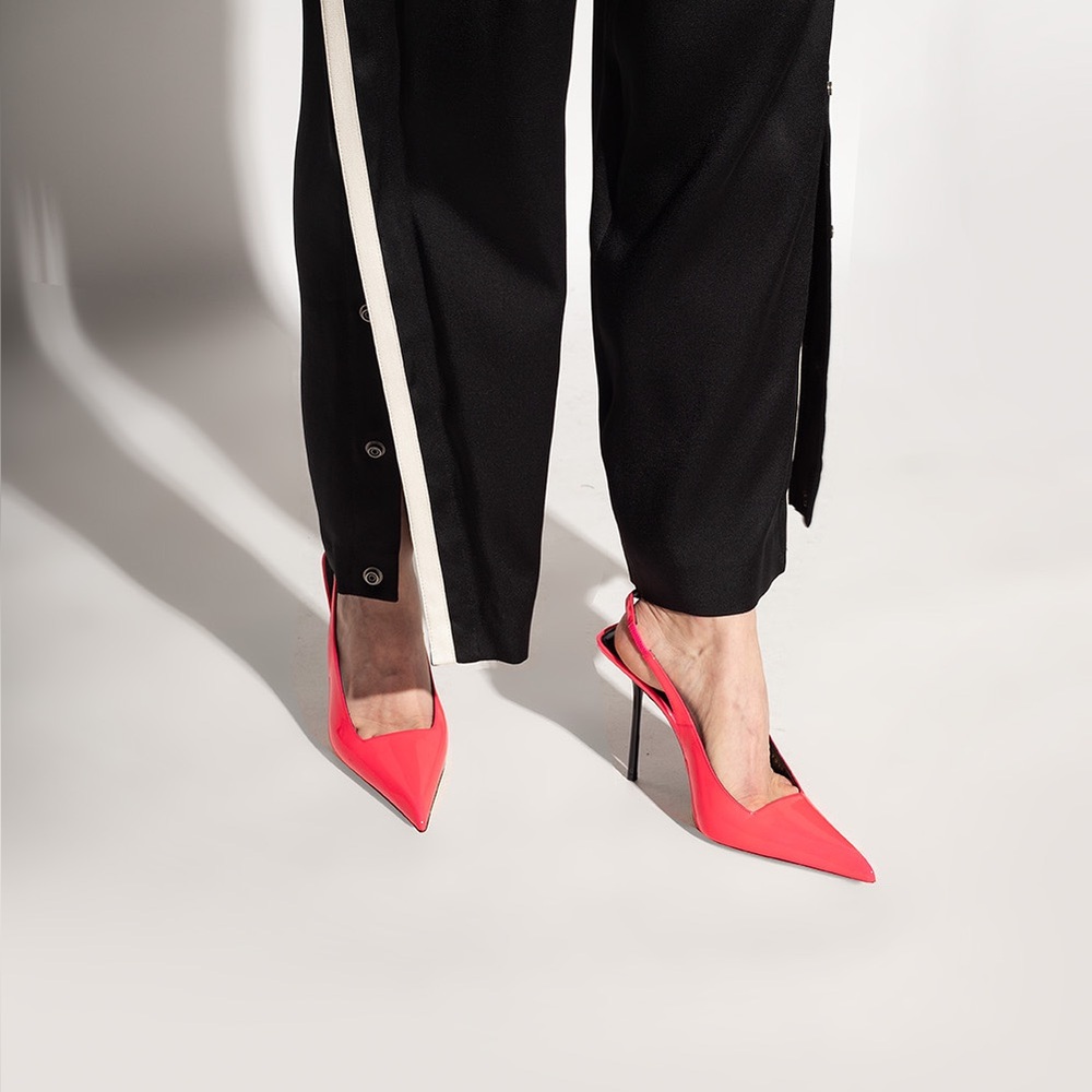 Women's Bright Pink Slingback Stiletto Heels